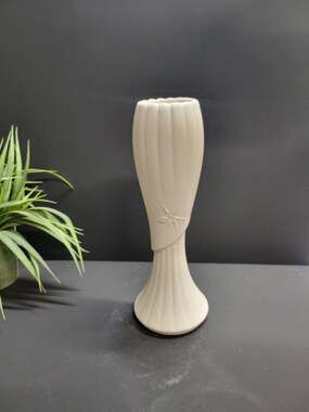 Vintage McCoy Pottery White Bud Vase 2005 Corinthian Garden Mid Century 10.5"